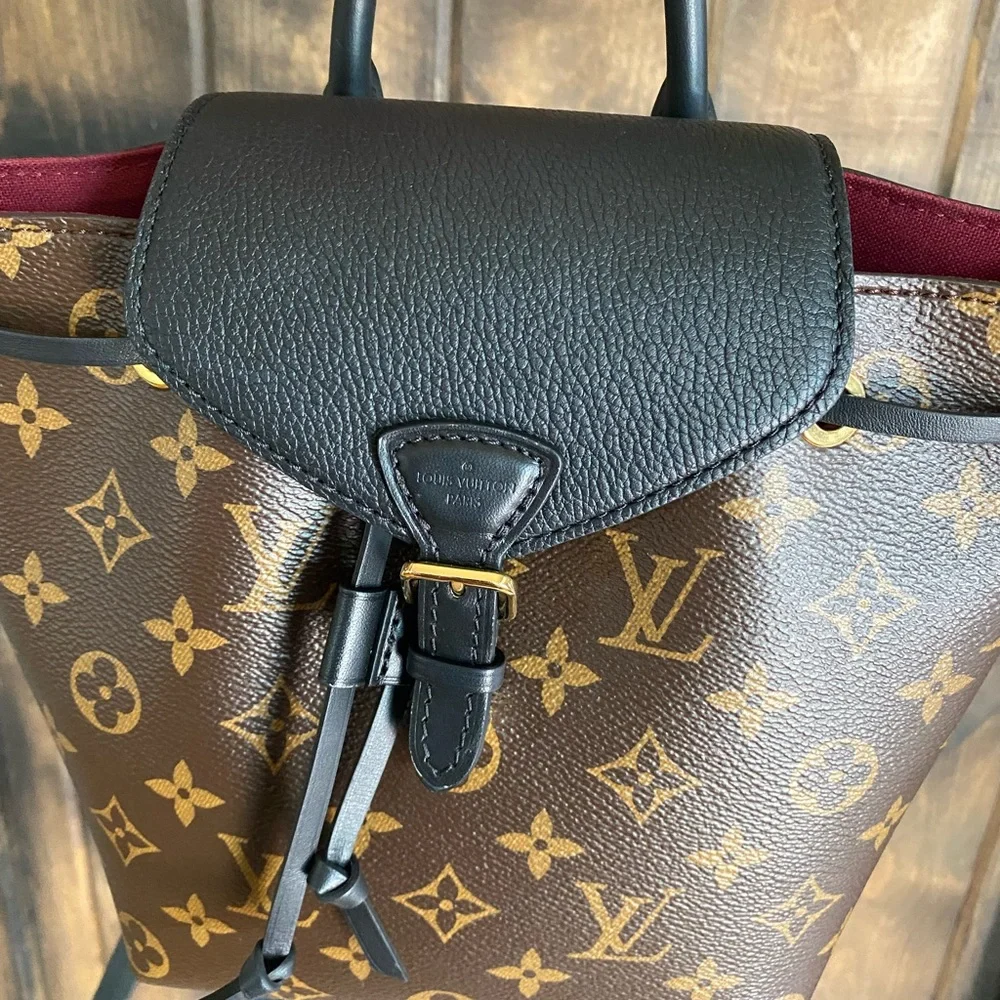 TRADED💝Louis Vuitton Montsouris Backpack BB monogram black noir purse - Picture 6 of 12